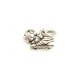 .925 Soccer Shoe and Ball Sterling Silver Jewelry Charm #sports